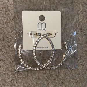 Gold diamond studded earrings